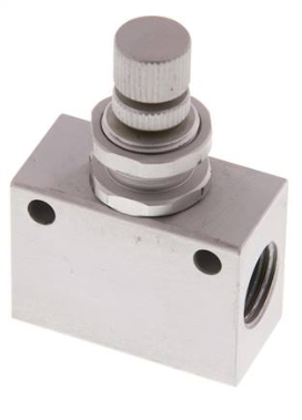 Block one-way control valve, G 1/4", compact