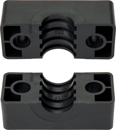 Pair of clamp jaws 30mm, Size 2, heavy model series Polypropylene