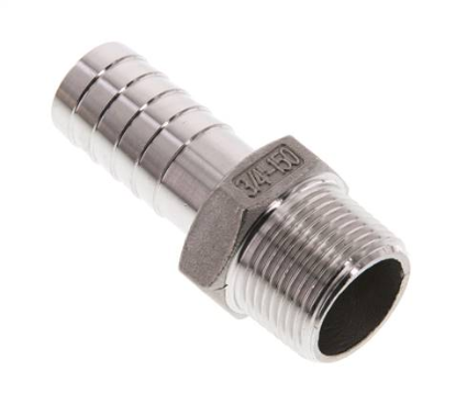 Threaded nozzle NPT 3/4"-19 (3/4")mm, 1.4408