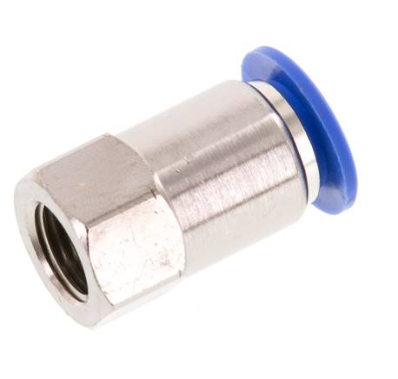Push in fitting m. Female thread. G 1/4"-12mm, IQS standard