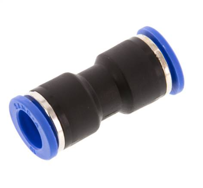 Straight push-in fitting 10mm-10mm, IQS standard