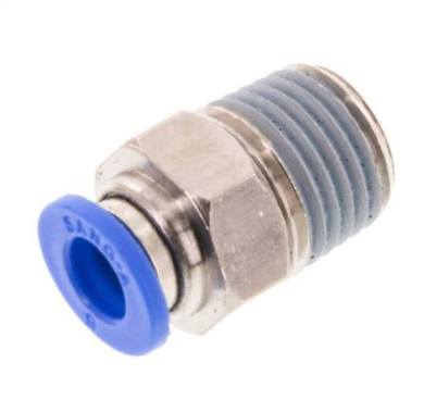 Straight push-in fitting R 1/4"mm-6mm, IQS standard