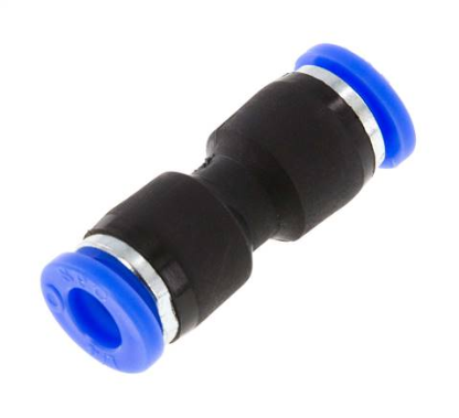 Straight push in fitting 1/4" (6,35 mm)x1/4" (6,35 mm), IQS-Inch