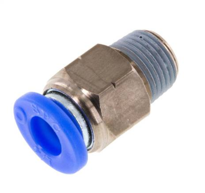 Straight push in fitting NPT 1/8"-1/4" (6,35 mm), IQS-Inch
