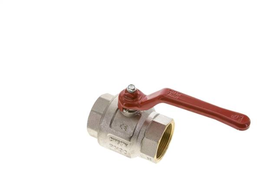 Brass ball valve, short, G 1-1/2", -0,9 to 30 bar, full throughway