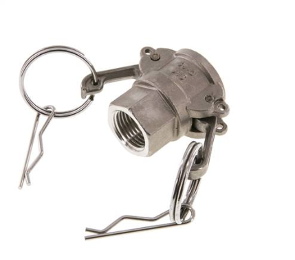 Kamlock coupling (D) Rp 1/2"(Female thread), Stainless steel (1.4408)