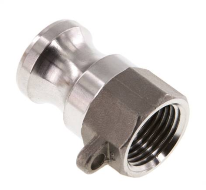 Kamlock plug (A) Rp 1/2"(Female thread), Stainless steel (1.4408)