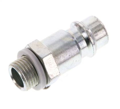 Coupling plug (NW7,2) G 1/8"(male thread), Steel hardened & galvanised