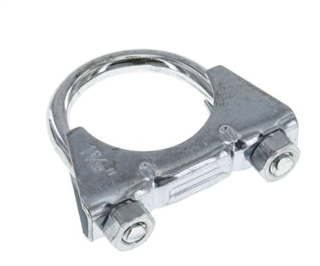 U-clamp complete, 40mm, galvanised steel