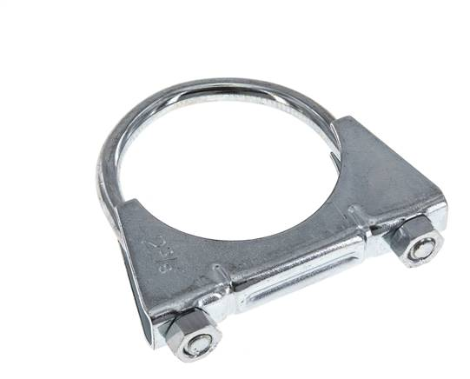 U-clamp complete, 60mm, galvanised steel