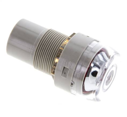 Plastic pressure display, red, Push-in tube with Ø 4 mm outside