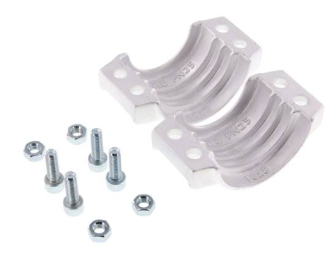 Clamps 63 to 67mm, Aluminium, EN14420-3 (DIN2817)