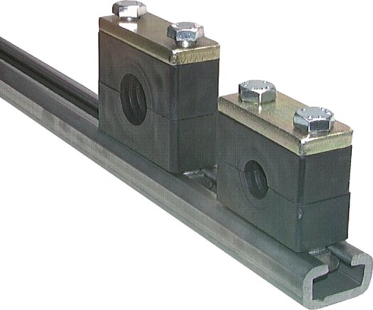 C-mounting rail, 40x22mm, Plain steel, 2mtr.