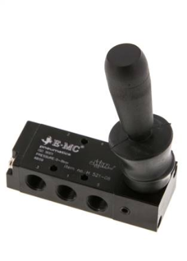 5/2-way hand lever valve, Detend, G 1/8"