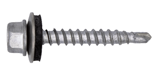 Zelfb. schroef, Bimetaal A2 304, BP1, 6,3 x 38 mm, ring 16 (250 st/doos)