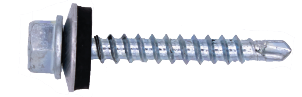 Dakpanplaatschroef, Type A Verzinkt, 4,8 x 25 mm, ring 14 (250 st/doos}