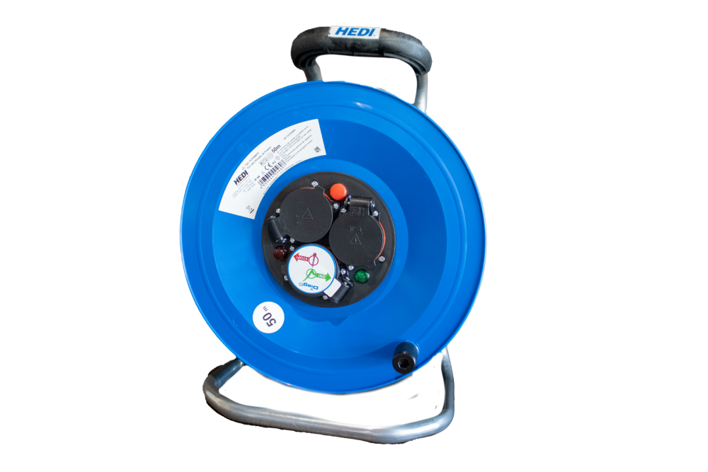 Kabelhaspel Hedi 50 meter 3 x 1,5 met neopreen kabel