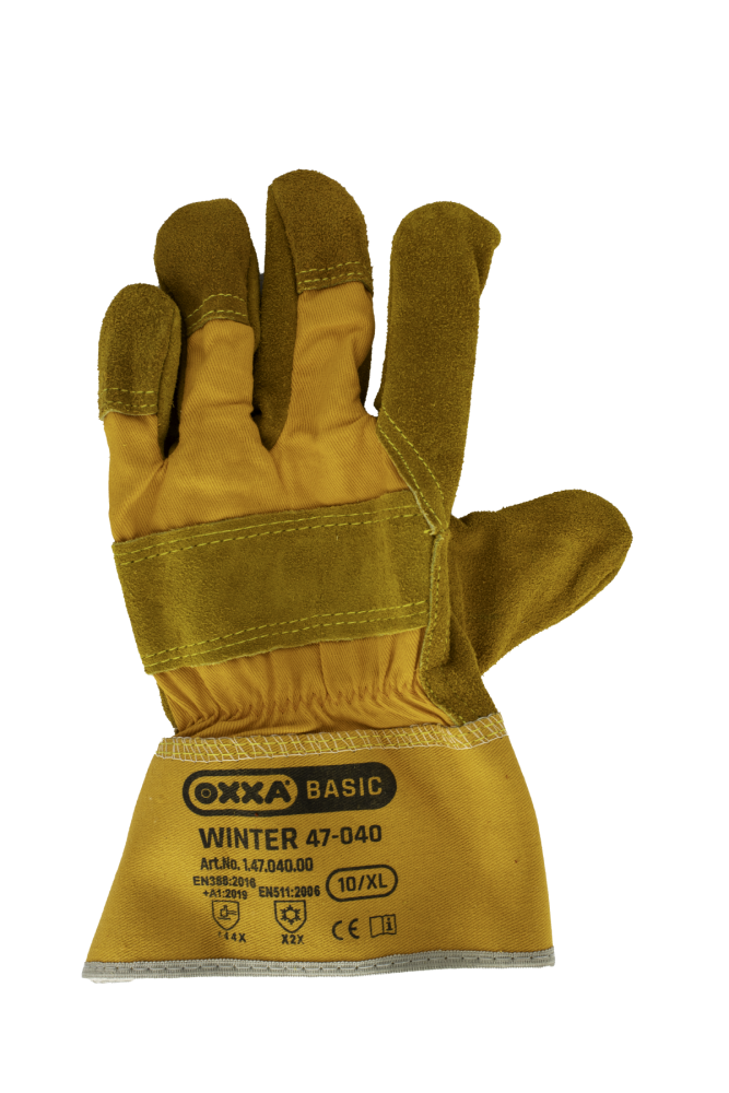 Handschoen HS foamvoering geel (12 paar/zak)