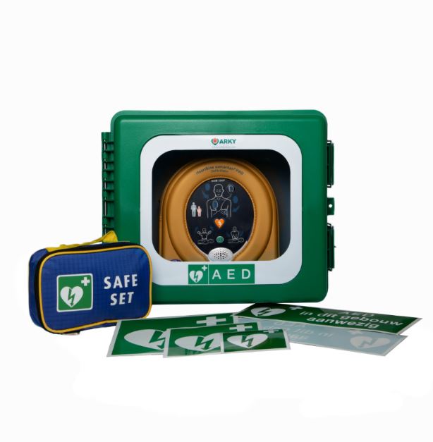 AED Pakket: Heartsine Samaritan PAD 350P DK met ARKY Outdoor Buitenkast