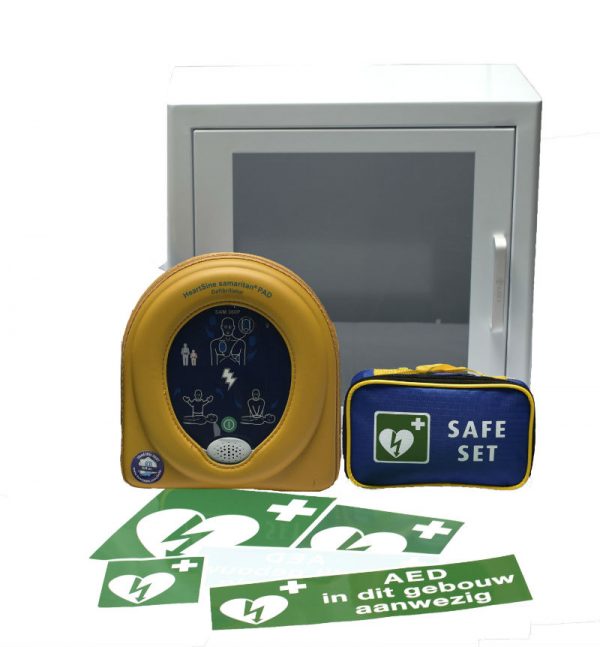 AED Pakket: Heartsine Samaritan PAD 360P UK met witte binnenkast
