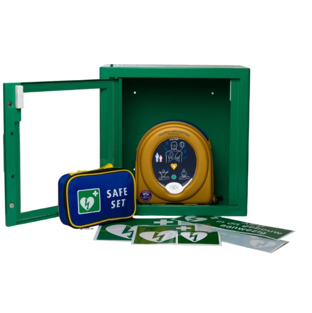 AED Pakket: Heartsine Samaritan PAD 360P UK met groene binnenkast