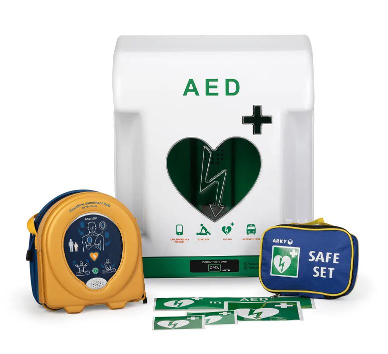 AED Pakket: Heartsine Samaritan PAD 360P UK met ARKY Core Classic Buitenkast