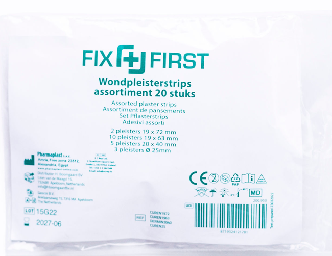 Wondpleisters - assorti 20 stuks drie formaten