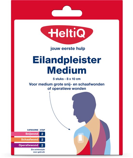 Eilandpleister 6cm x 8cm,HeltiQ, doos à 5 stuks