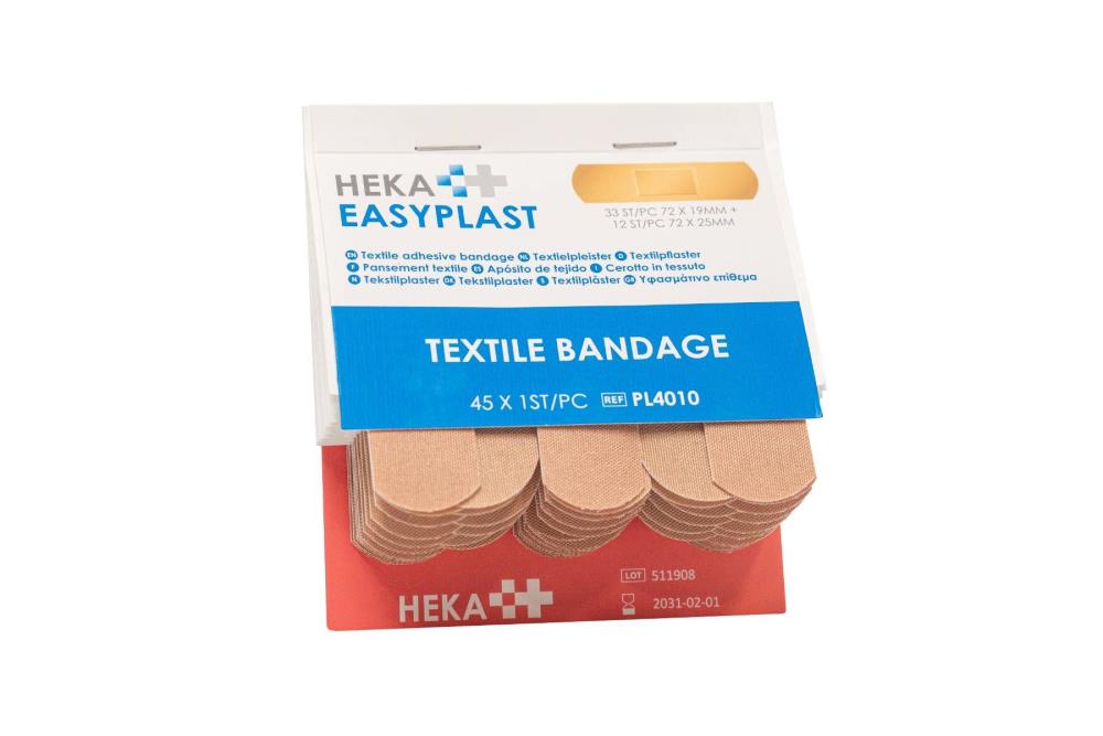 Heka Easyplast pleister navulling textiel 6x45 stuks (doos)