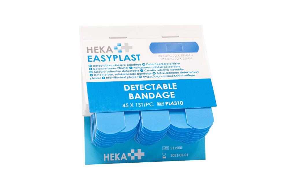Heka Easyplast pleister navulling detectable 6x45 stuks (doos)