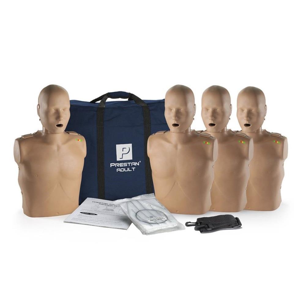 PRESTAN Adult CPR Manikin 4-Pack with CPR Feedback (Light Skin)