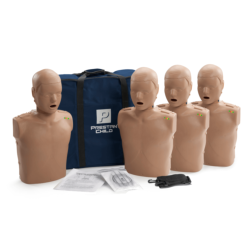 PRESTAN Child CPR Manikin 4-Pack with CPR Feedback (Dark Skin)