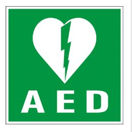 AED ilcor bordje pp 200x200mm