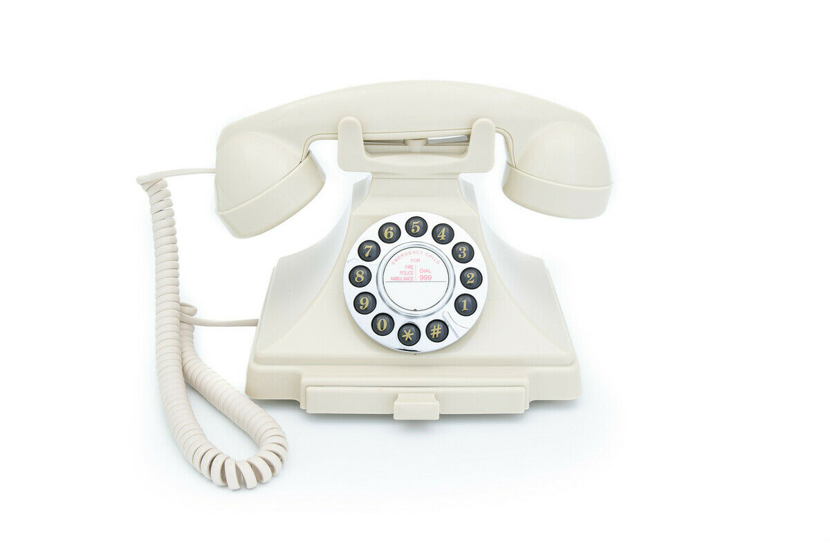 GPO Carrington telefoon klassiek bakeliet jaren ’20 ontwerp ivoor