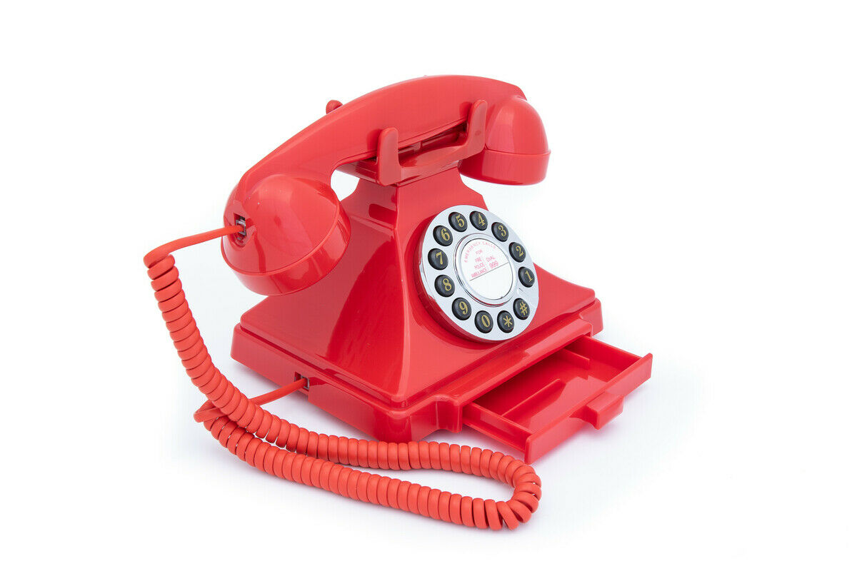 GPO Carrington telefoon klassiek bakeliet jaren ’20 ontwerp rood