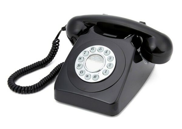 GPO 746 telefoon klassiek jaren ‘70 ontwerp zwart