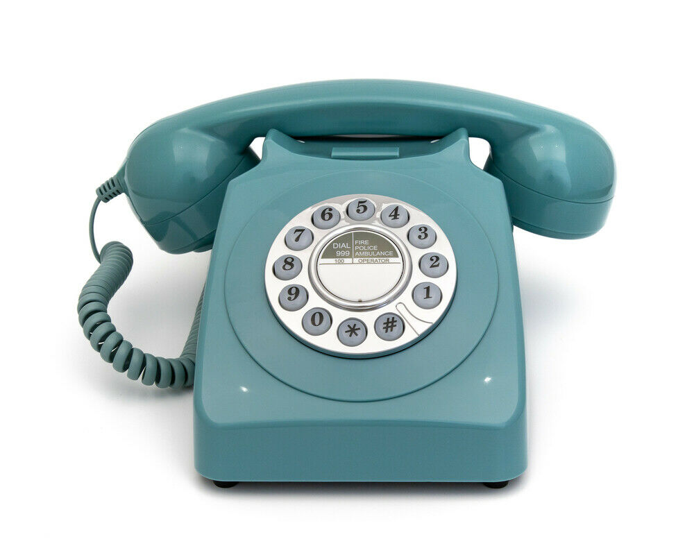 GPO 746 telefoon klassiek jaren ‘70 ontwerp blauw