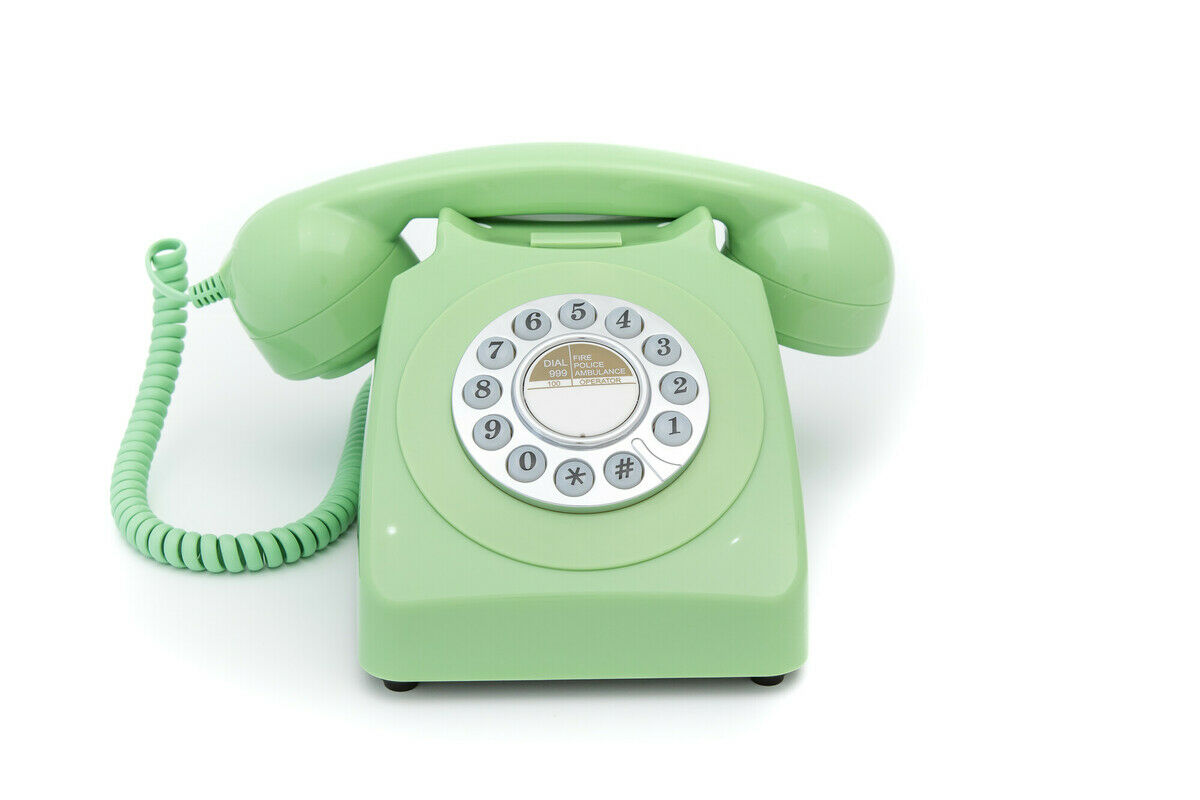 GPO 746 telefoon klassiek jaren ‘70 ontwerp mint groen