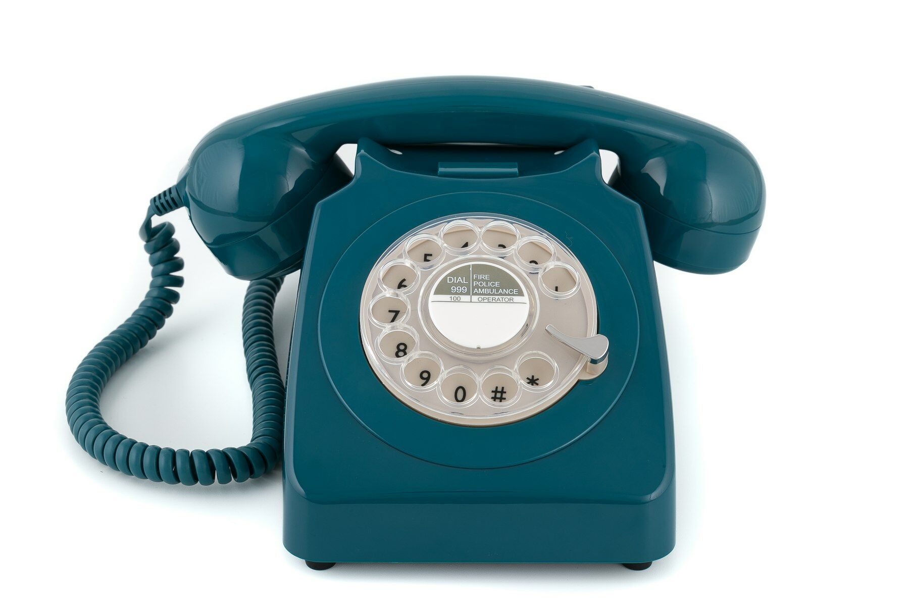 GPO 746 telefoon klassiek jaren ‘70 ontwerp azuur blauw