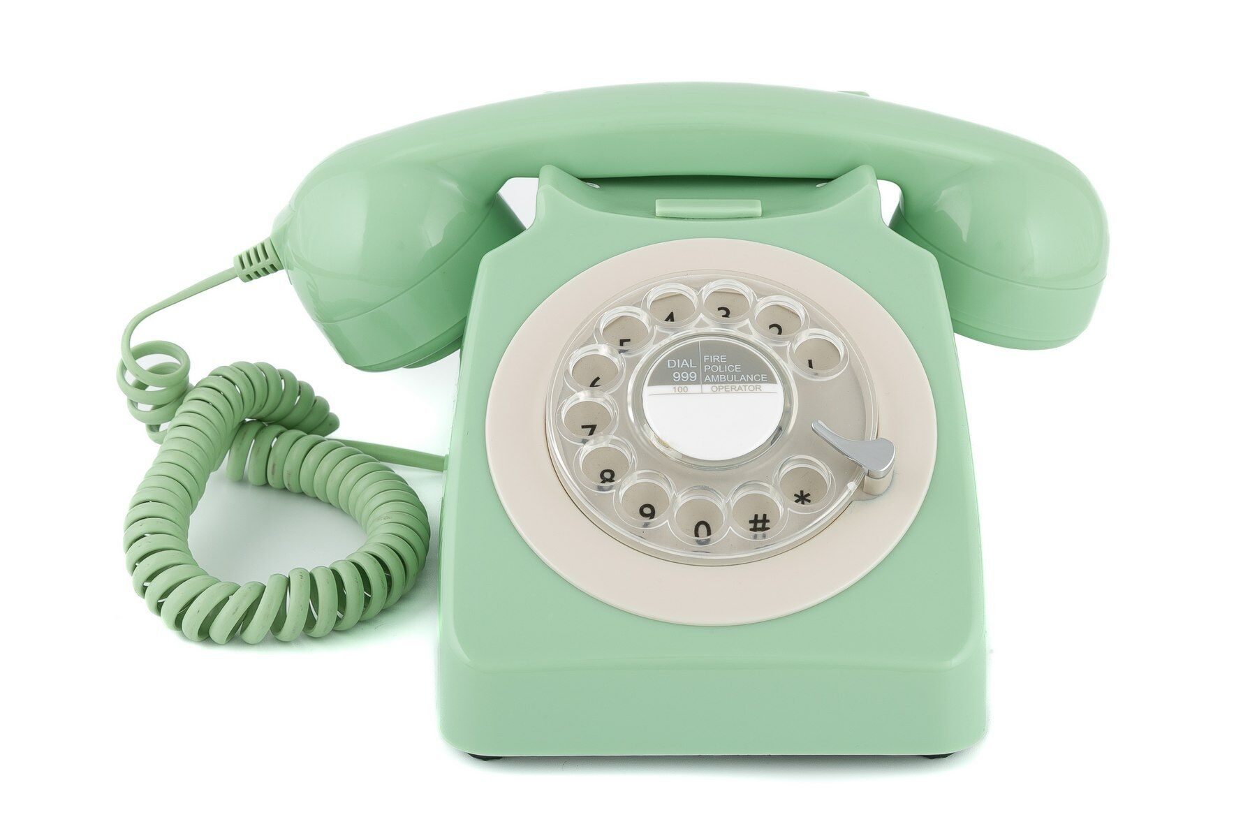 GPO 746 telefoon klassiek jaren ‘70 ontwerp mint groen