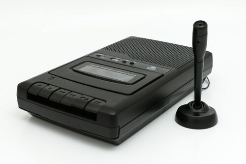 GPO cassette recorder met externe microfoon