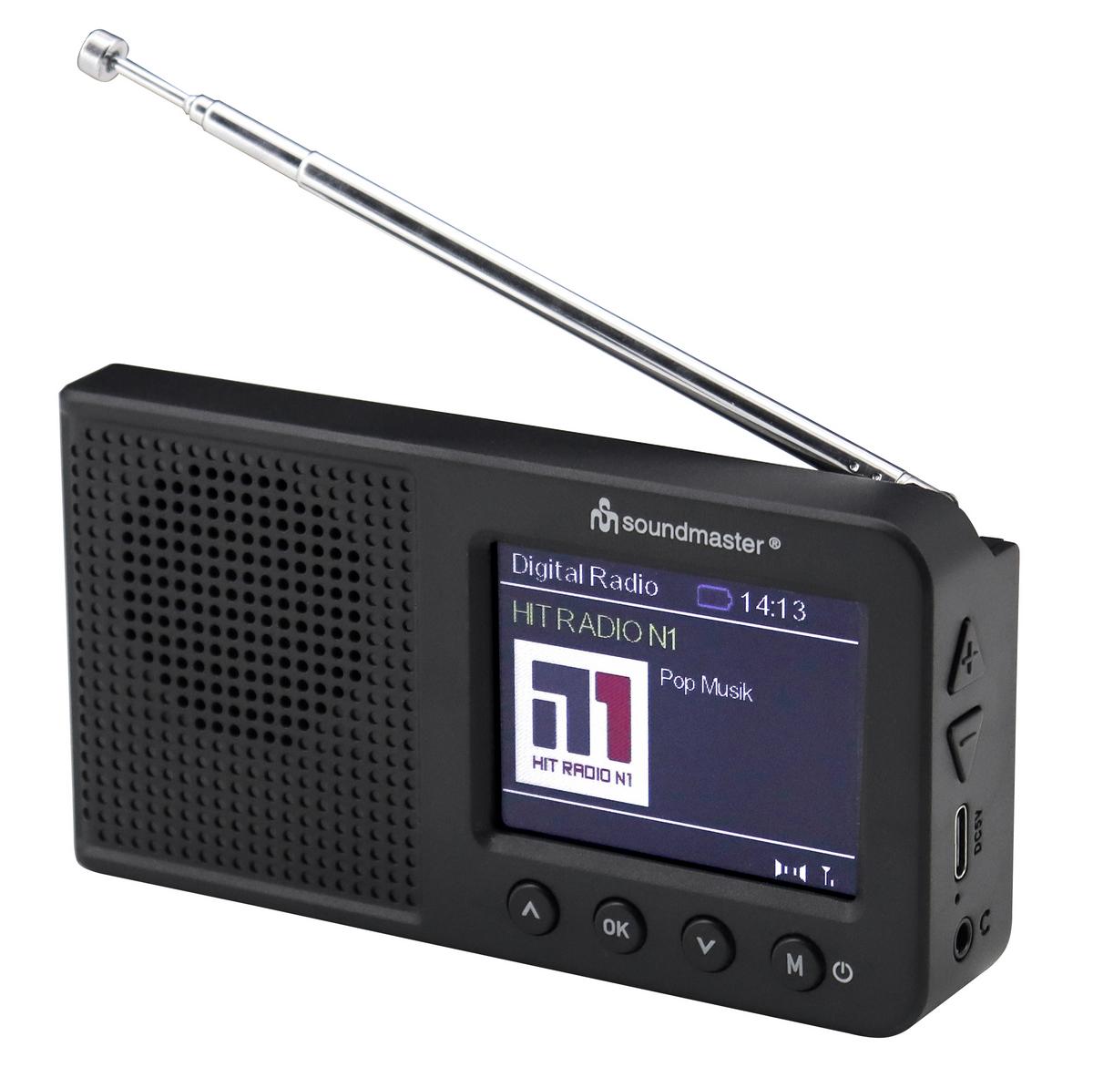Soundmaster DAB+ radio met accu, zwart