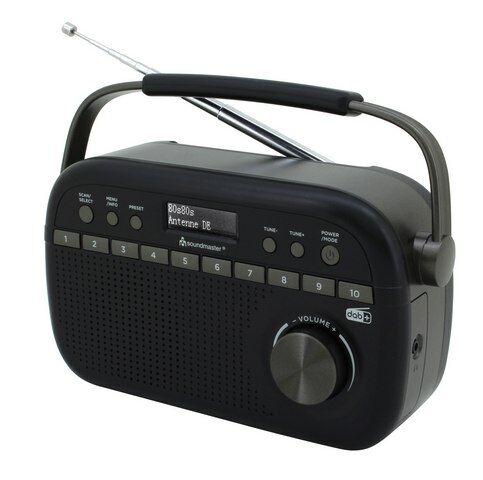 Soundmaster draagbare digitale DAB+/FM-radio, zwart