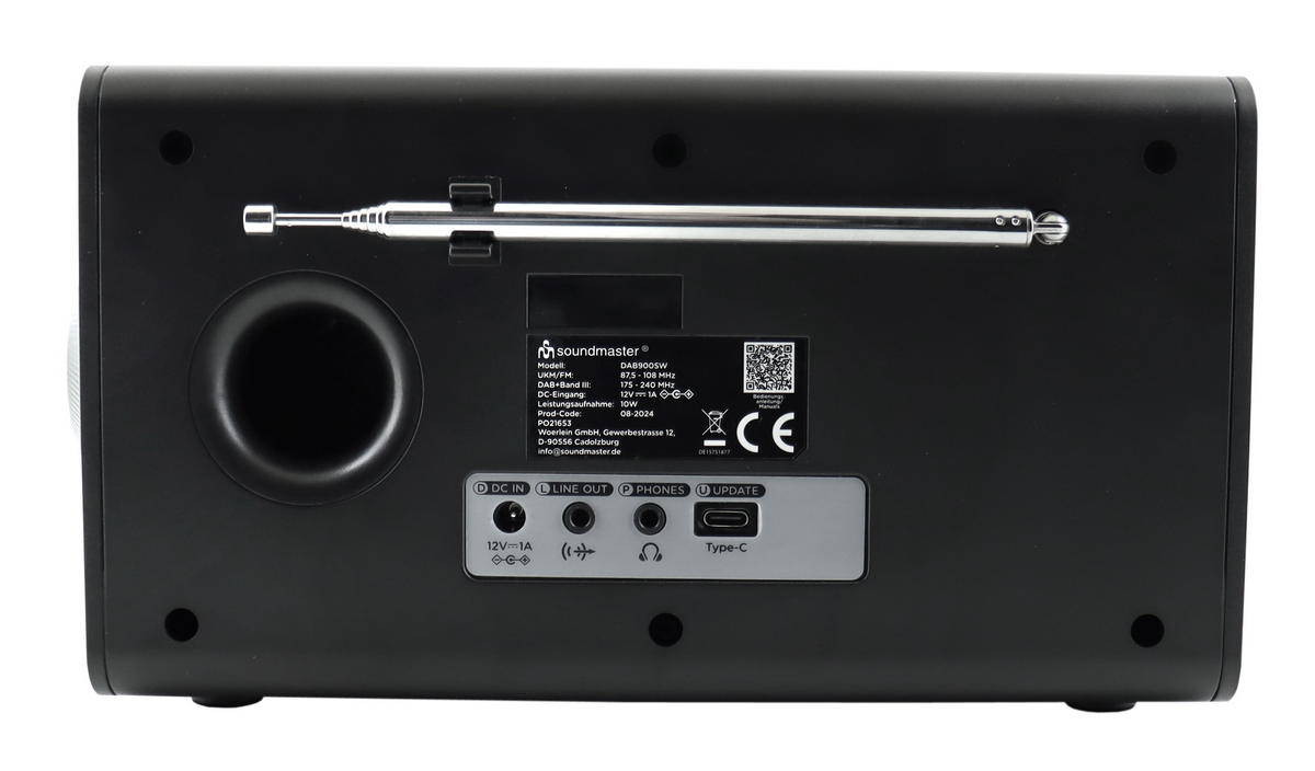 Soundmaster DAB+ radio met 4,3” kleurendisplay en bluetooth zwart