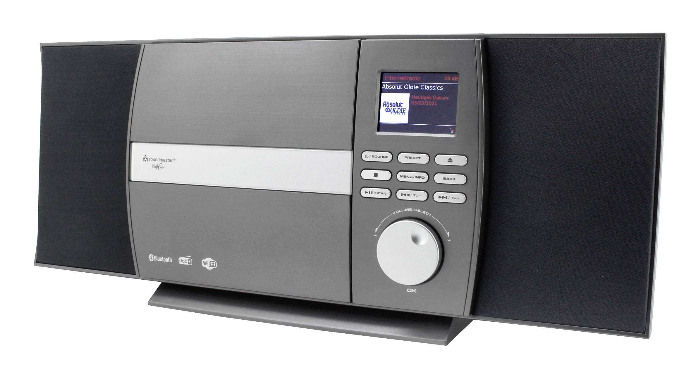 Soundmaster Hybridradio, met CD, bluetooth en USB, wandmontage