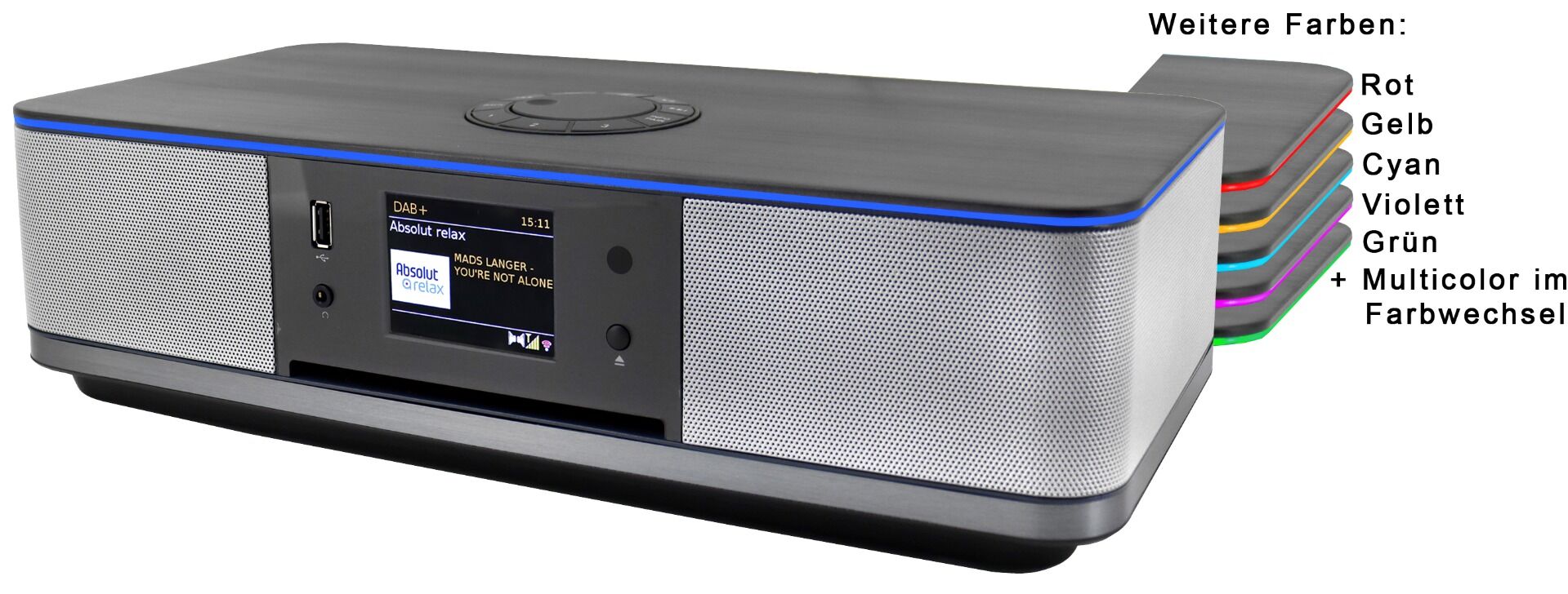 Soundmaster Music center internet/DAB+, CD, USB, zwart