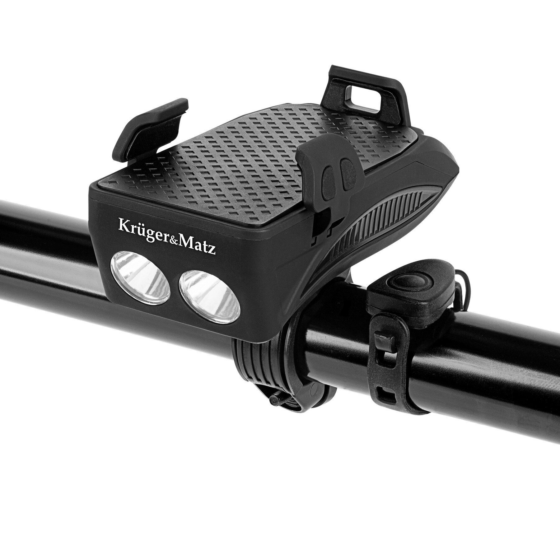 Krüger & Matz Smartphonehouder, fietsbel, verlichting, powerbank