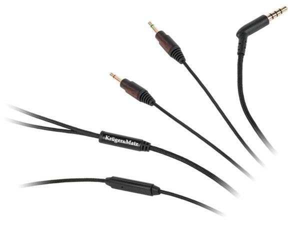 Krüger & Matz  audiokabel met microfoon voor KM06 hoofdtelefoons