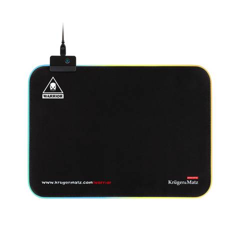 Krüger & Matz Warrior Gaming LED-muismat, zwart