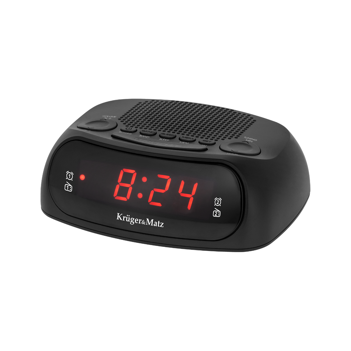 Krüger & Matz FM/AM wekkerradio, zwart